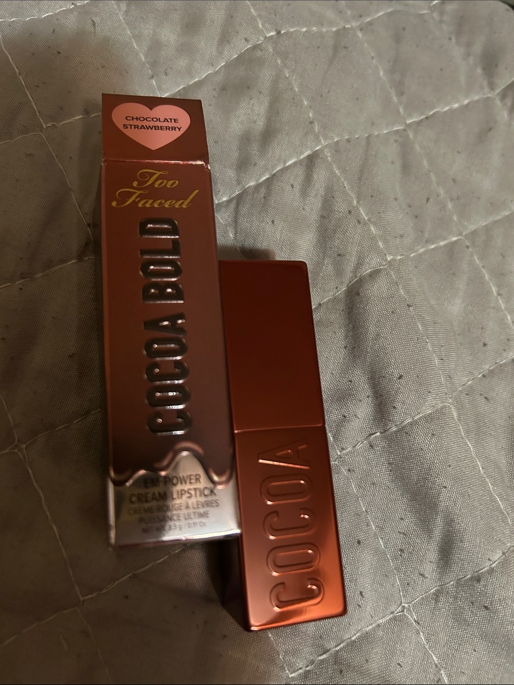 Too Faced Cocoa Bold color chocolate strawberry brand new in a box